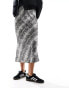 New Look satin midi skirt in snake print