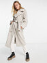 River Island belted coat in beige