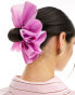 My Accessories oversized stripe scrunchie in pink