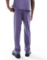 ASOS DESIGN high waist wide suit trouser in purple