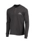 Men's Heathered Gray Seattle Seahawks Logo Maverick Thermal Henley Long Sleeve T-shirt