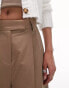 Topshop high waisted chino trouser with utility pockets in sand