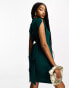 Closet London Tall belted tie waist mini dress in emerald