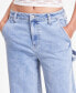 Juniors' Curvy Wide-Leg Carpenter Jeans