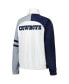 Women's White Dallas Cowboys Curve Ball Raglan Full-Zip Track Jacket