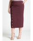 Plus Size Side Placket Skirt