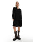 JDY mini smock dress in black