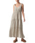 Women's Move Your Body Striped Linen-Blend Maxi Dress