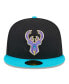 Men's Black, Turquoise Milwaukee Bucks Arcade Scheme 59FIFTY Fitted Hat