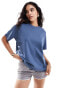 Vero Moda t-shirt with 'BALANCE' motif in petrol blue