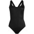 Women's Scoop Neck X-Back High Leg Tugless Sporty One Piece Swimsuit