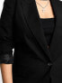 ASOS DESIGN Curve long line perfect blazer in black