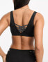 Nike Swimming Icon Sneakerkini scoop neck bikini top in black