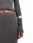 Glamorous classic maxi knitted skirt in charcoal co-ord