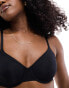 Lindex non padded micro underwired t-shirt bra in black