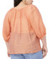 Plus Size Printed Button-Front Raglan-Sleeve Top