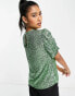 Whistles Seema sequin top co-ord in green