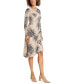 Women's Printed Gathered Asymmetric Dress