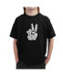 Big Boy's Word Art T-shirt - PEACE FINGERS