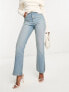 ASOS DESIGN 90s straight jean in light blue with split