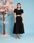 Sister Jane jacquard maxi skirt co-ord in black