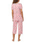 Women's 2-Pc. Cropped Short-Sleeve Pajamas Set