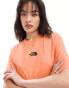 The North Face Oversized heavyweight t-shirt in orange Exclusive at ASOS