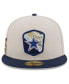 Men's Stone, Navy Dallas Cowboys 2023 Salute To Service 59FIFTY Fitted Hat