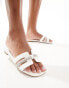 ALDO Deandra embellished flat sandals in white