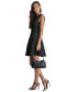 Women's Jewel-Neck Sleeveless Tie-Waist Pleated Dress