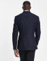 Topman single breasted skinny fit suit blazer with notch lapels in navy