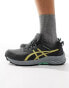 Asics Gel-Venture 9 running trainers in graphite grey and faded yellow