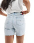 Tommy Jeans Maddie mid waist denim shorts in light wash