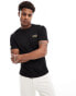 EA7 t-shirt in black with gold chest logo