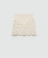 Women's Flowers Detail Crochet Mini Skirt