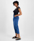 Juniors' High Rise Cropped Barrel Jeans