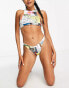 COLLUSION alien print high leg bikini bottom in multi - MULTI