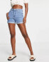 Vero Moda denim mom shorts in light blue