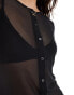 ONLY sheer mesh cardigan in black