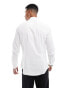 ASOS DESIGN slim shirt with grandad collar in white