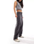 Pimkie adjustable side tailored loose fit trousers in grey