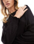 New Look long sleeve smock mini dress in black