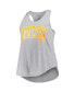 Women's Heather Gray Tennessee Volunteers Arch Logo Racerback Scoop Neck Tank Top