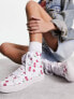 ASOS DESIGN Daz canvas high top trainers in cherry print