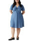 Plus Size Delray V-Neck Short-Sleeve Dress