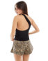 & Other Stories one shoulder top with cut out back detail in black