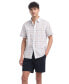 Men's Plaid Short Sleeve Button-Down Shirt