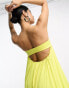 ASOS DESIGN bandeau trapeze maxi dress with elasticated back in bright yellow