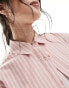 ASOS DESIGN oversized shirt in pink stripe