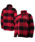 Women's Red Tampa Bay Buccaneers Sherpa Plaid Quarter-Zip Jacket